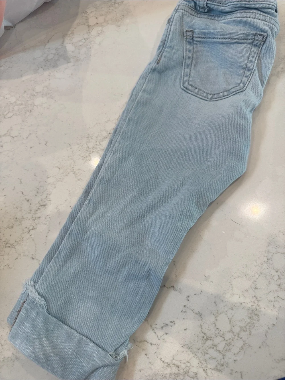 Children’s Place size 4T Light Blue Frayed Hem Jeans